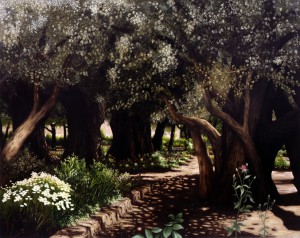 2000 - Jerusalem, Garden of Gethsemane - Oil on canvas - 200 x 250
